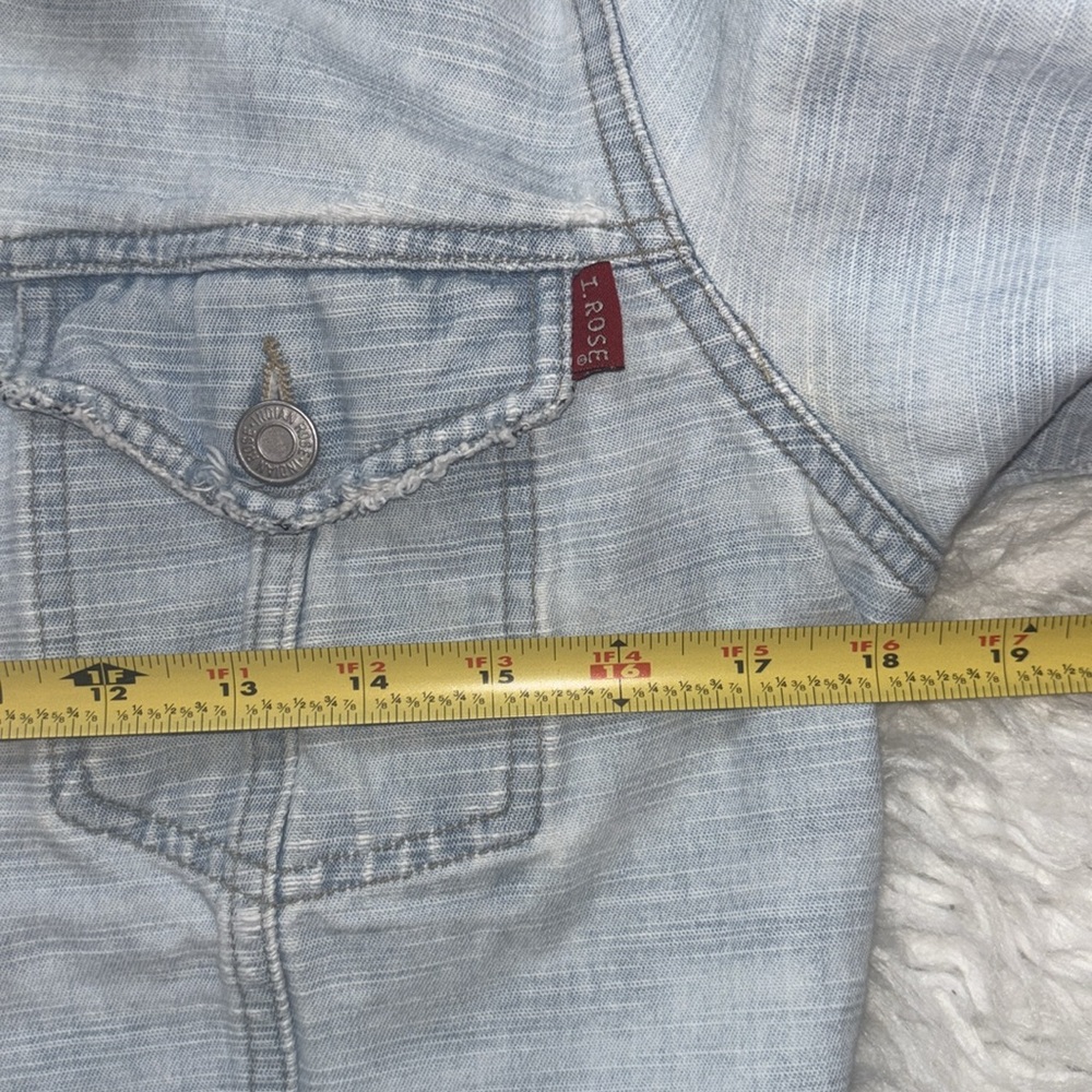 Indian Rose🌹 Distressed Jean Jacket - Picture 6 of 16